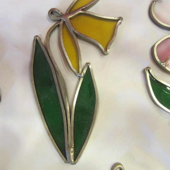 VTG 80'S GLASS SUNCATCHERS SET OF 7 - Picture 3 of 8